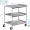 Amgood Utility Cart, Stainless Steel, 3 Shelves Shelves, 28" L, 18" W CART-TUC-1828-Z - alternate 4